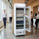 Upright Display Fridge – 218Ltr – White | Glass Door | Commercial Grade – Indoor Use