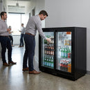 Beer Cooler with Double Sliding Door – 198Ltr – Glass Doors & LED Lighting – Commercial Bar Use