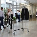 Heavy Duty Z Garment Rail with 25 Chrome Hangers – 1200mm x 500mm x 1670mm – 260kg Load – Commercial & Hospitality