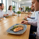 Oblong Chefs Plates – 355 x 245mm Blueberry – Hand Decorated Stoneware – Commercial & Restaurant Use
