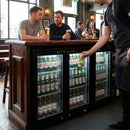 Bottle Cooler – 119Ltr Black – Fan Assisted, LED Lighting – Commercial Bar Use