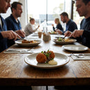 Coupe Plates – 165mm Grey – Semi-Matte Finish, Hand-Applied Rustic Edge – Commercial Hospitality