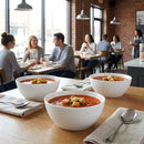 Deep Bowls – 215mm – Fine China, White, 12 Pack – Upscale Dining & Food Presentation