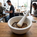 Porcelain Pestle and Mortar – Large 6.5 Inch – Heavy Duty – Commercial Kitchen