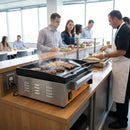 Large Electric Countertop Griddle – 380x385mm Cast Iron – 2.8kW Heavy Duty – Commercial Kitchen & Catering