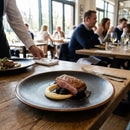 Lotus Plate – 254mm Black – Semi-Matte Vellum Glaze – Restaurant & Catering