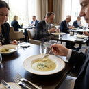 Large Rim Bowls – 280mm – Fine Bone China with Burnished Gold Edge – Elegant Dining & Hospitality