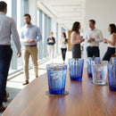 Wave Textured Tumbler Glasses – Cobalt Blue 280ml – Set of 6 – Contemporary Tableware