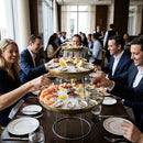Seafood Tower Serving Bowl – 350mm Vintage Gold – Hammered Stainless Steel – Restaurant & Event Use