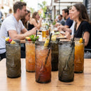 Tiki Glasses – 450ml Smoke – Unique Hiball Design, Dishwasher Safe – Bar & Cocktail Service