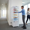 Curved Door Display Fridge – White – Energy Efficient | 235L Capacity | Commercial – Indoor