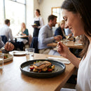Walled Plates – 260mm Iron Black – Unique Reactive Glaze – Restaurant & Catering