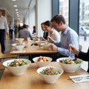White Frosted Rim Bowls – 160x65mm – Rimless, Weighted Center – Commercial Dining