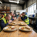 Round Plates – 280mm Sandstone – Durable Ceramic | 5mm Thickness | Commercial Grade – Indoor/Outdoor