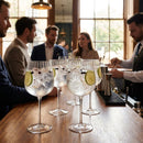 Gin Glasses – 750ml/26.5oz – Lead-Free Crystal, Faceted Design – Commercial & Home Bar Use (24 Pack)