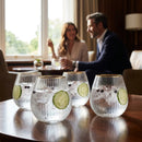 Stemless Gin Glasses – 650ml – Gold Rim – Elegant Cocktail & Barware Set (6 Pack)