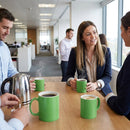 Straight-Sided Mugs – Green – 340ml Porcelain – Commercial Use
