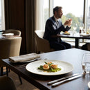 Diamond Coupe Plates – 210mm – Raised White, Elegant Geometric Design – Hospitality & Dining