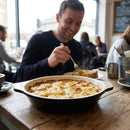 Cast Iron Round Gratin Dish – Black – 400ml Capacity, Cream Enamel Interior – Versatile Cookware