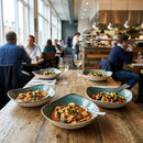 Triangular Bowls – Rustic Teal – Stoneware | 21oz | 235mm | Commercial – Indoor