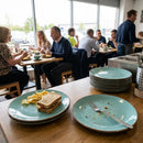 Stack Plates – 165mm Aqua – Durable Stoneware | 12 Pack – Commercial Use