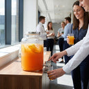 Glass Punch Barrel Dispenser – 6 Ltr – Ribbed Clear Glass – Beverage Service & Events