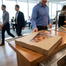 Quarter Pizza Box with Window and Vents – Leak-Proof Corrugated PET – Commercial Food Service