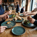 Coupe Plates – 165mm Rustic Teal – Stoneware | 6mm Thickness | Commercial Grade – Indoor/Outdoor