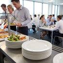 Narrow Rim Plates – 230mm Pure White – Vitrified Porcelain – Commercial Tableware
