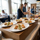 White Chefs' Triangle Plates – 12 x 8 Inches – Contemporary Embossed Design – Commercial & Restaurant Tableware