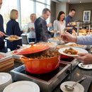 Oval Casserole Dish – 5L Orange – Cast Iron, Self-Basting Lid – Home & Commercial Cooking