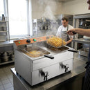 Countertop Induction Fryer – 2 x 7.5Ltr – Stainless Steel | 3.5kW | Commercial – Industrial