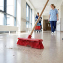 Hygiene Broom – 12 Inch Red – Soft Bristle – Commercial Cleaning