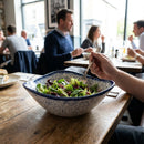 Triangle Bowls – 235mm Indigo Blue – Vitrified Ceramic, Speckled Glaze – Restaurant & Home Dining