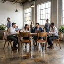 Dining Chairs – Weathered Oak – Solid Wood | 6 Pack – Indoor/Outdoor