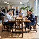 Dining Chairs – Vintage Wood – Durable Material | 6 Pack – Indoor/Outdoor