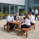 Rectangular Garden Table – Natural Wood – Durable Timber | Outdoor Use