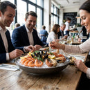 Seafood Tower Serving Bowl – 245mm – Vintage Hammered Steel – Restaurant & Home Dining