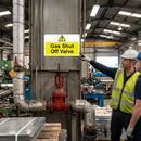 Gas Shut Off Valve Sign – 300mm x 200mm – Durable Plastic | 3mm Thickness | Indoor Use – Commercial