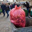 Medium Duty Bin Bags – Red 80Ltr – 100% Recycled Polythene, 10kg Capacity – Washroom & Hygiene Use