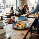 Ceramic Dinner Plates – 228mm Java Blue – Vitrified, Hand Decorated – Restaurant & Catering Use