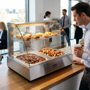 Heated Food Display – Two Full Size Gastronorm Pans – Sliding Rear Doors – Commercial