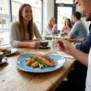 Triangle Plates – 311mm Cornflower Blue – Hand-Finished Stoneware – Commercial & Restaurant Use
