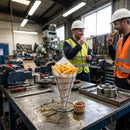 Wire Chip Cone – Silver – Durable Metal | Lightweight | 5kg Load Capacity | Commercial – Indoor/Outdoor