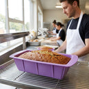 Flexible Silicone Loaf Pan – Purple – Heat Resistant, Dishwasher Safe – Allergen-Friendly Baking