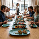 Oval Platters – Teal – 280x140mm | Durable Plastic | 24 Pack – Commercial