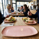 Oblong Plates – 298x153mm Petal Pink – Super Vitrified Ceramic – Commercial Tableware
