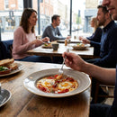 Deep Coupe Plates – 225mm Grey – Super Vitrified Ceramic, Bronze Rim – Commercial & Restaurant Use