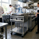 Commercial Grill Stand on Castors – Stainless Steel – Undershelf Storage – Industrial Kitchen