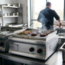 Electric Ribbed Dual Zone Griddle – 12mm Steel Plate – Heavy Duty – Commercial Kitchen